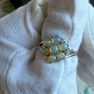 Ethiopian Opal Sterling silver ring